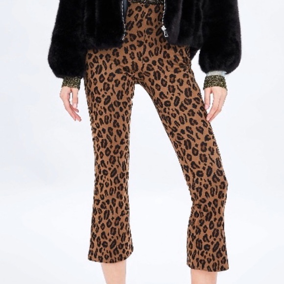 cheetah print flare pants